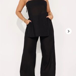 Elegant Black Women's Pant Set